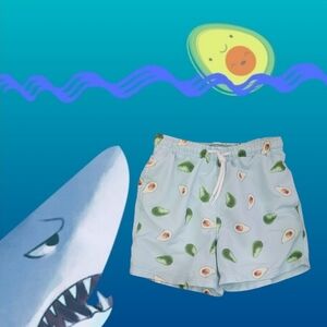 Primark Boys Avocado Theme Print Swim Trunks
